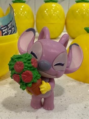 Disney Stitch Angel with Flowers 2” Figurine from Pineapple Mystery Collection